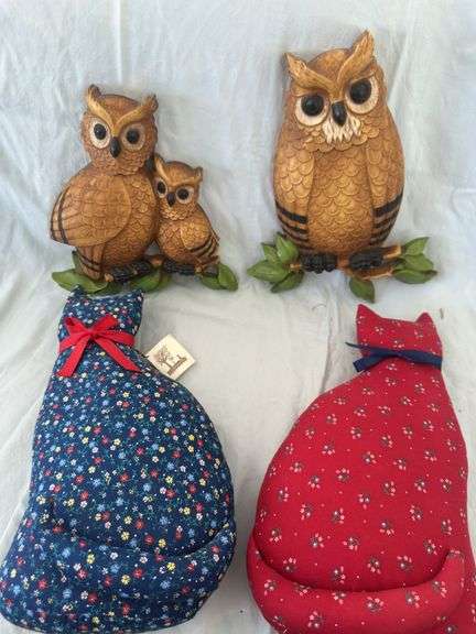 Owl Wall Decor & Handmade Cats
