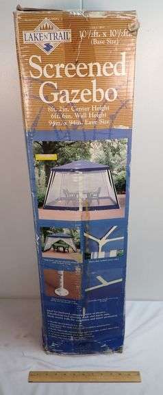 Lake N' Trail 10-1/2' X 10-1/2' screened gazebo