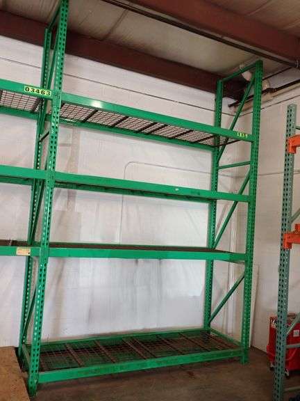 INDUSTRIAL PALLET RACKING 2 UPRIGHTS 8 BEAMS 8 WIRE SHELVES