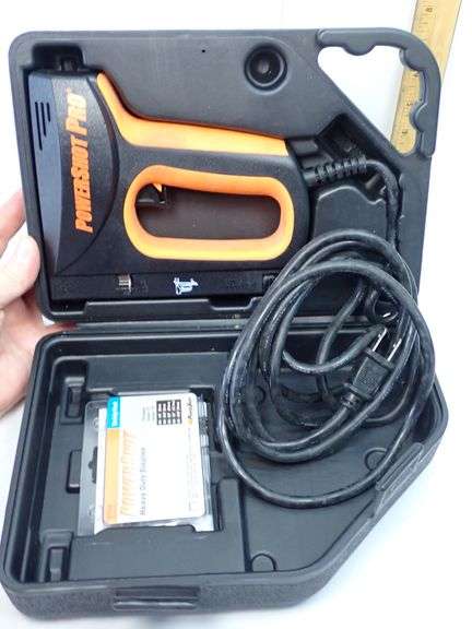 TESTED Powershot Pro electric stapler with case.