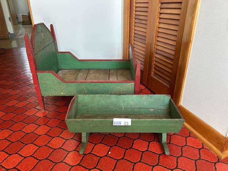 Antique Wooden Doll Beds