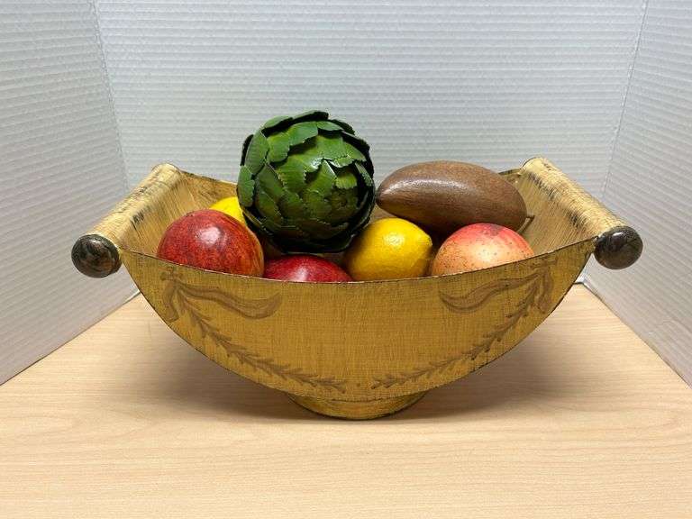 Exquisite Fruit Bowl with Handcrafted Floral Detailing