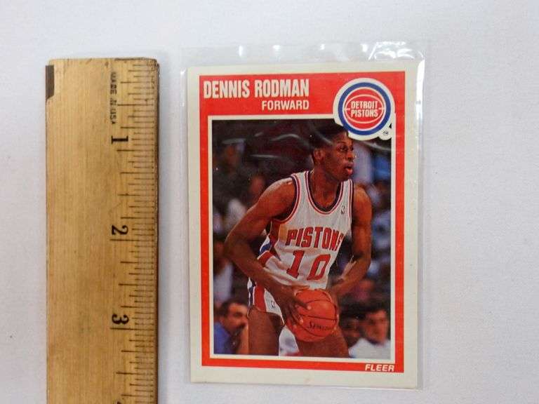 Autographed 1989 Fleer #49 Dennis Rodman - MINT condition