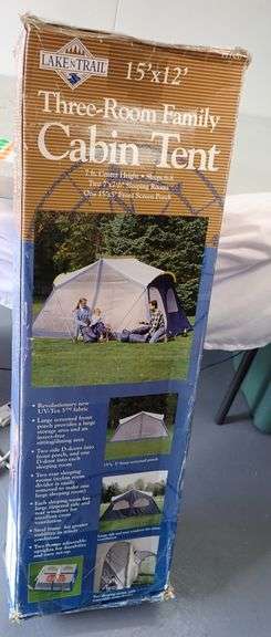15'x12' Lake N' Trail 3 room family cabin tent