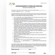 Thumbnail image of Acknowledgement of Terms and Conditions