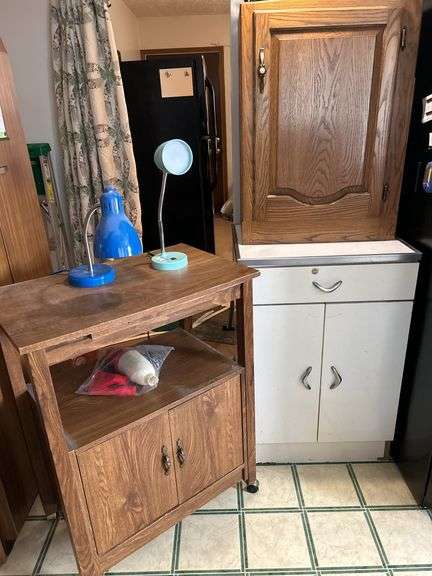 3 Cabinets, Lights, Cookbooks, Contents of Cabinets