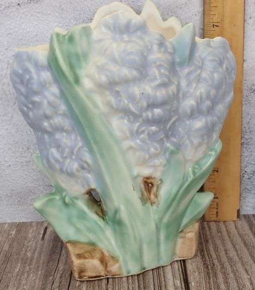 McCoy Pottery Blue Hyacinth Flower Form Vase