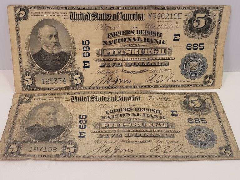 2-1904 $5 Farmer's Pittsburgh Notes