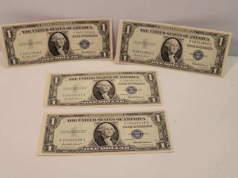 1935-F $1 Silver Cert Lot (4)
