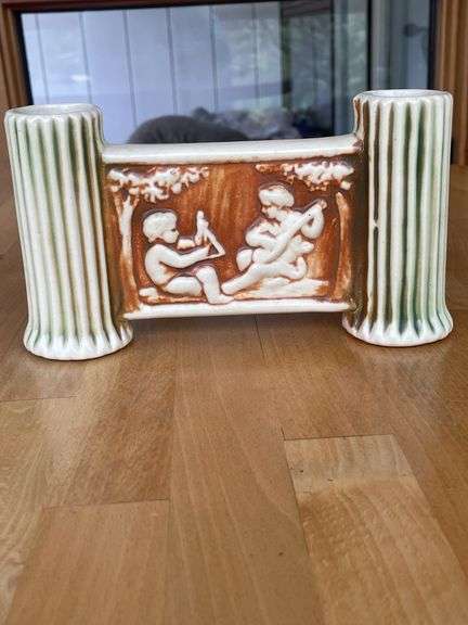 Roseville Donatello Double Bud Vase