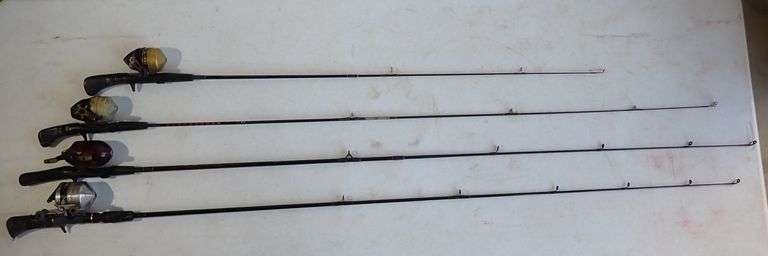 Vintage Fishing Rods & Reels Zebco Shimano Shakespeare Lucky Lion