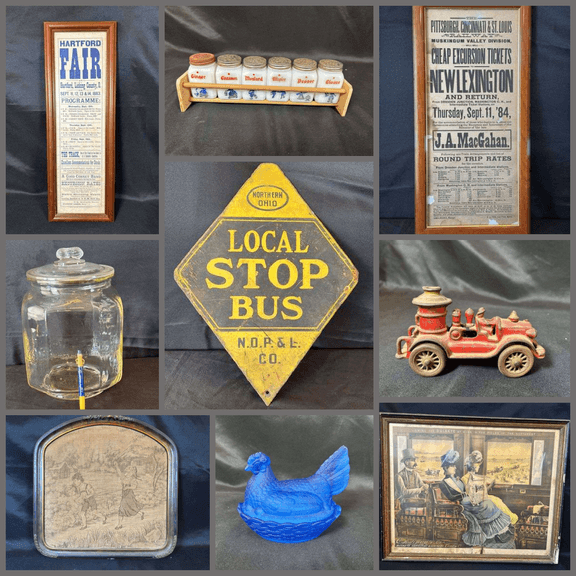 Antiques, Collectibles, Local Advertising & More! 