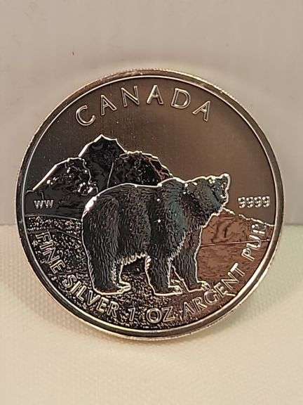 2011 Canada $5 Silver Grizzly Bear