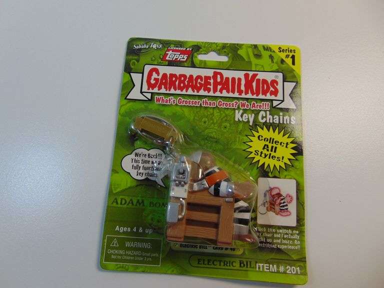 New 2001 Sababa Toys Topps GARBAGE PAIL KIDS Electric Bill Key Chain