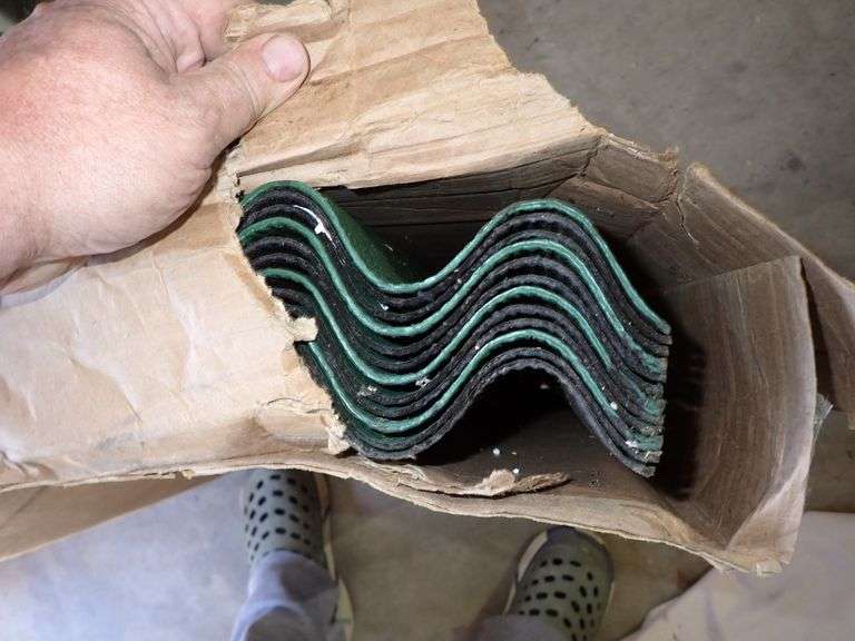 Full box of 12 - Heavy Duty Rubberized 26x46 Roof Tile Sheets - New in box