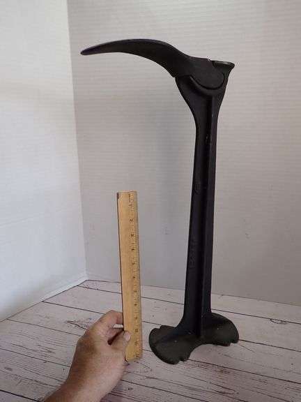 JERSE Antique Cast Iron Shoemaker Cobbler Stand Shoe Anvil H-24"