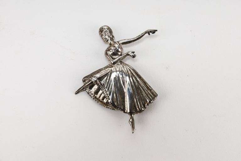 Sterling Silver Ballerina Pin/Brooch- Marked Lang