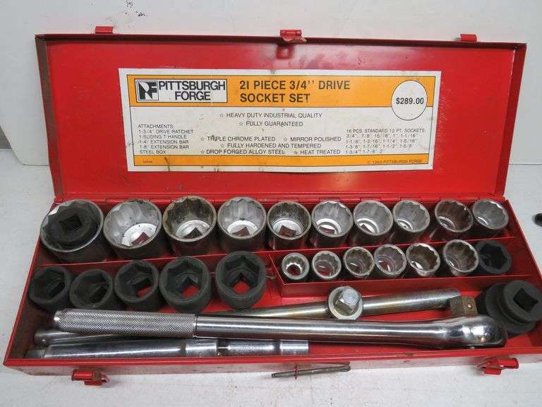 3/4" Drive Pittsburg Socket Set - Auction Ohio