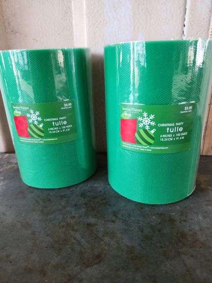 Two Rolls Of Brother/Sister Christmas Party Tulle 6 In. x100 Yds Each
