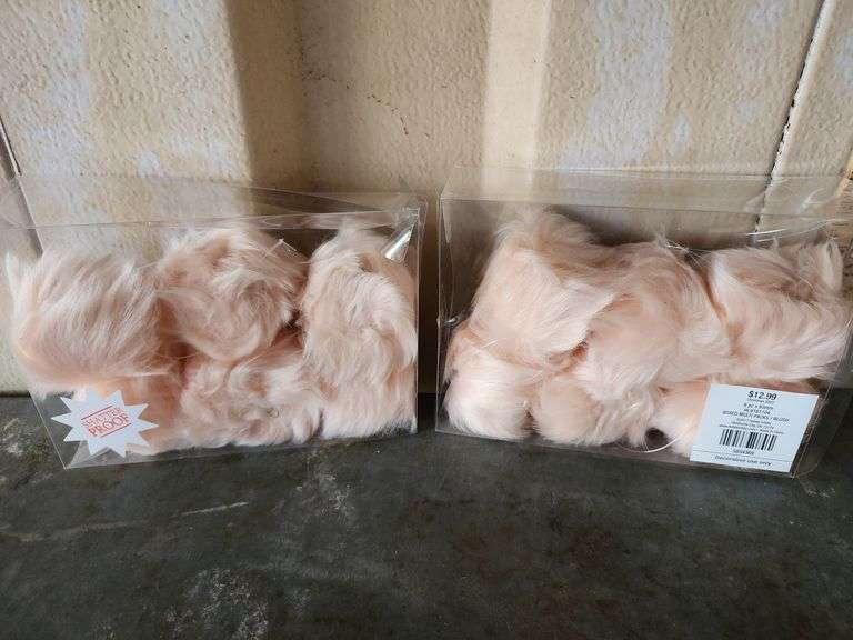 Two Packs Of Blush Fuzzy Ornaments 12 Count