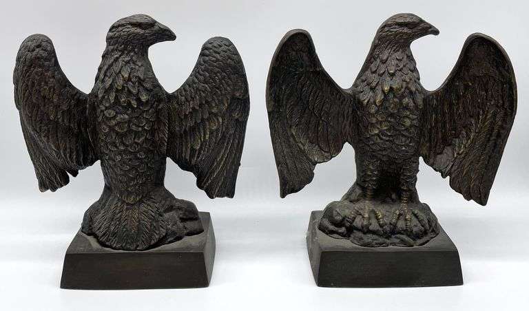Art Deco Eagle Book Ends - Auction Ohio
