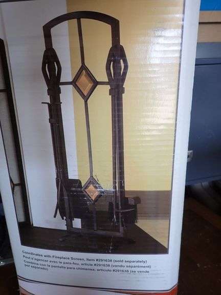 Diamond Design Fireplace Tool Set - New in box
