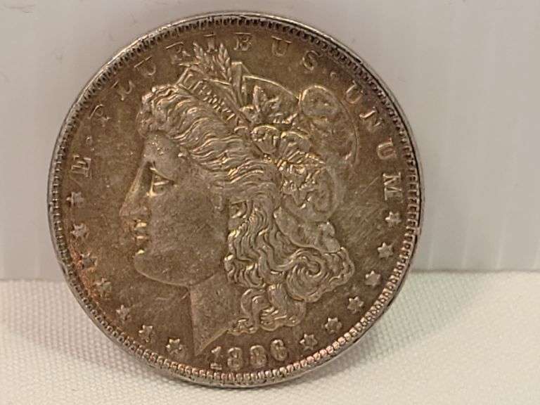 1886 Morgan Silver Dollar-AU
