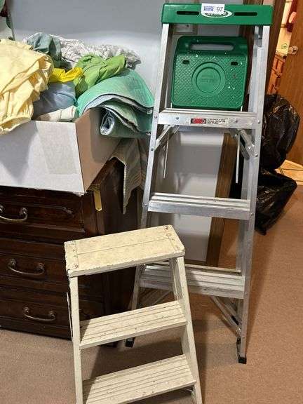 Aluminum Ladder & Small Wooden Ladder