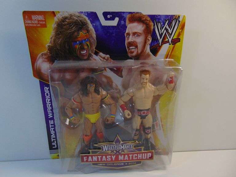 New 2014 Mattel Wrestlemania XXX Fantasy Matchup New Orleans Ultimate Warrior vs. Shemas