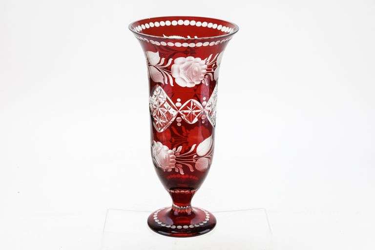 Vintage Crystal Bohemian Czech Ruby - Auction Ohio