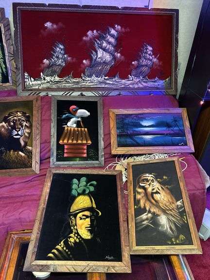 Vintage Black Velvet Art