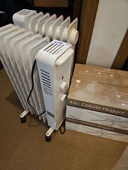 Electric Radiator Heaters & 2 Ceiling Fans