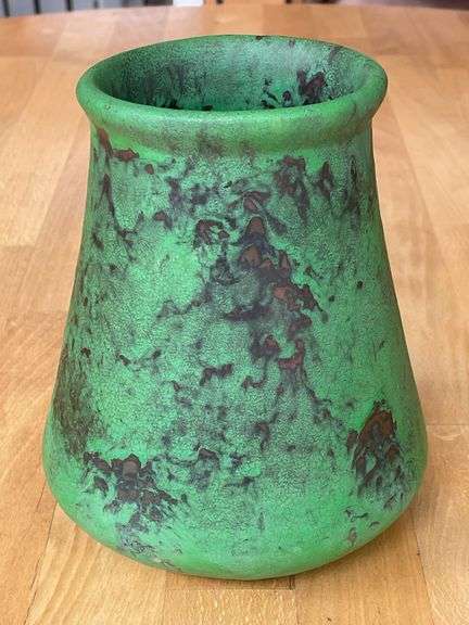 Weller Coppertone Vase – Inscribed Mark – 6" H x 4.5" W