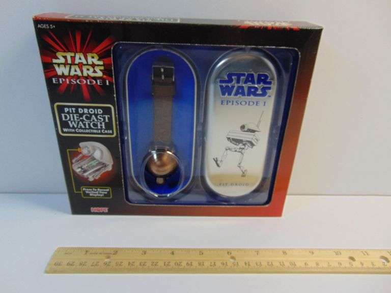 New 1999 New Star Wars Episode 1 Pit Droid die-Cast Watch With Collectible Case