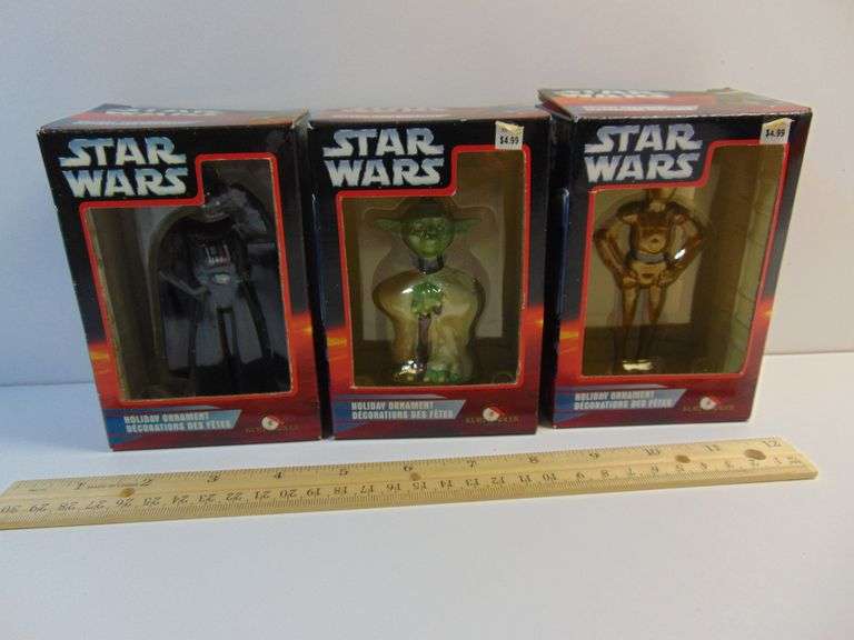 Lot of (3) New Star Wars Holiday Ornaments