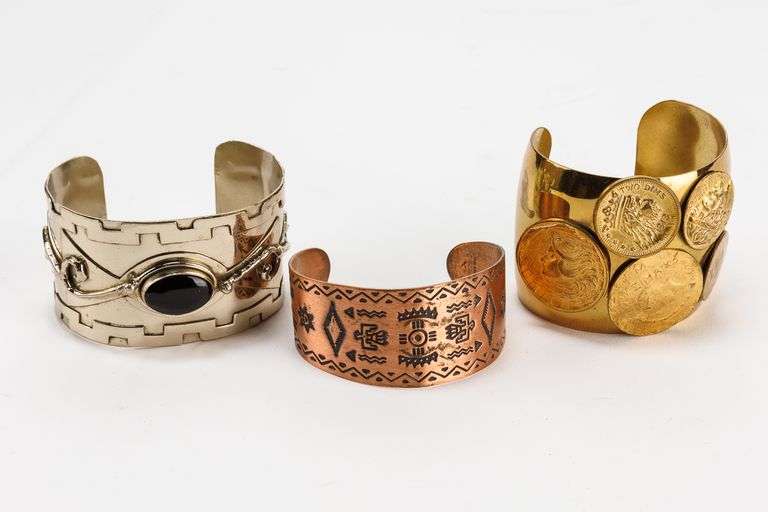 Trio of Artisan Bangle Bracelets