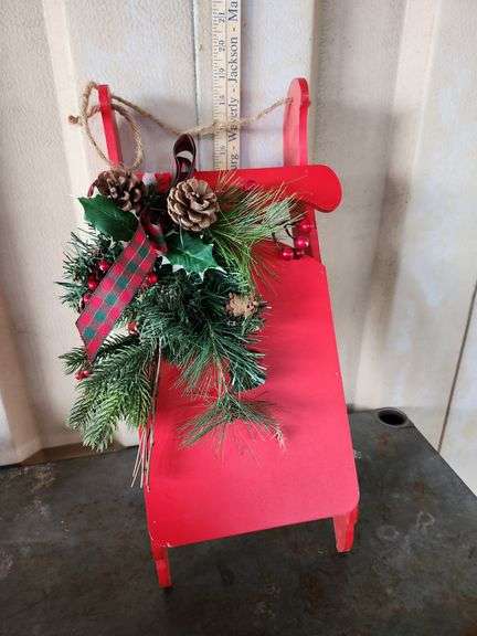 Christmas Sled Decor 20"X8"X3"