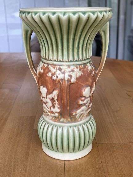 Roseville Donatello Double Handle Vase – 6.5" – Paper Label