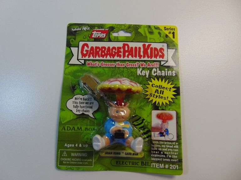 New 2001 Sababa Toys Topps GARBAGE PAIL KIDS Adam Bomb Key Chain