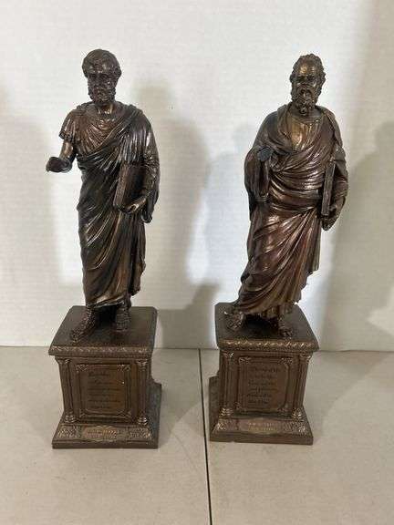 Aristotle & Socrates Statuettes
