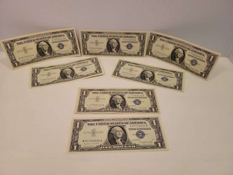 1957-A $1 Silver Certificate Lot - (7)