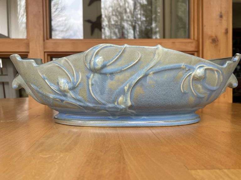 Roseville Teasel Venice Blue Bowl – #345-12