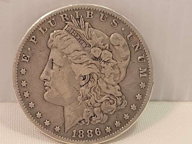 1886-OMorgan Silver Dollar-F