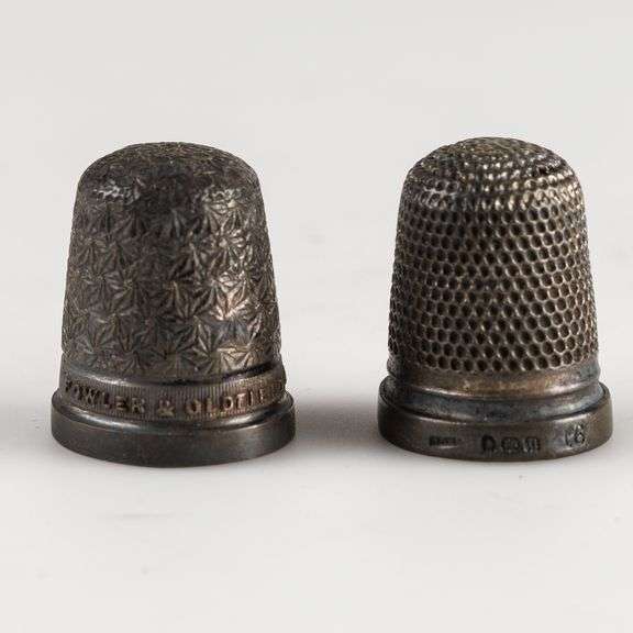 Pair of English Sterling Silver Thimbles