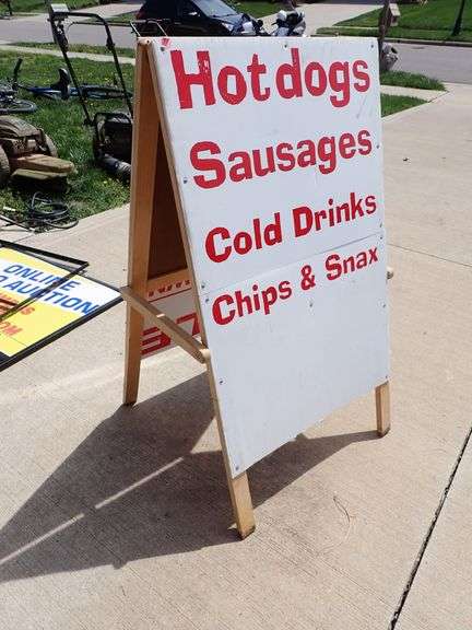 Large Folding A-Frame Wood Sign - Perfect Advertising / Parking / This Way Sign