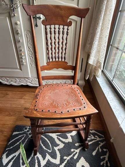 Antique Barley Twist Rocking Chair