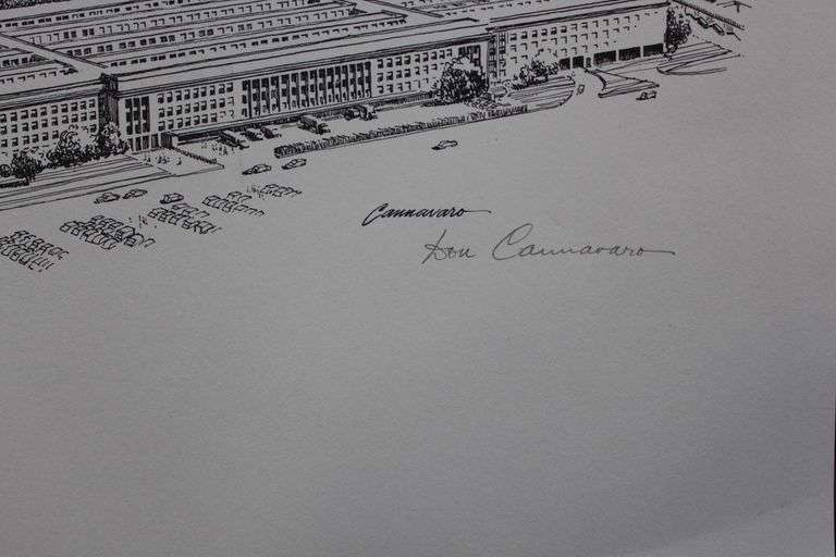 Joe Camareno 1982 The Pentagon, Washington D.C. Illustration Print