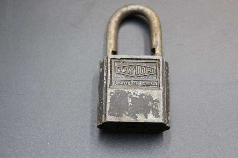 Three Vintage Padlocks: Yale, Taylor, and Clover Lock