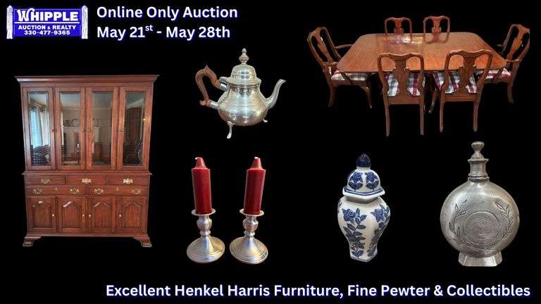 HENKEL HARRIS FURNITURE, FINE PEWTER & COLLECTIBLES