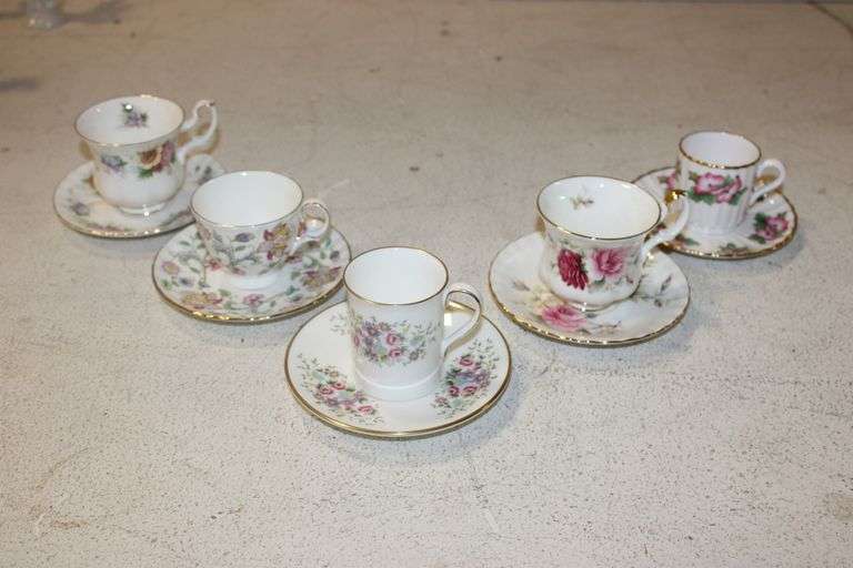 Demitasse China Cup & Saucer Sets
